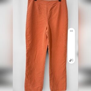 Vintage Sigrid Olsen Silk Orange Straight Leg Pants   Size 14
